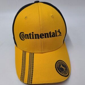 Continental Tires‎ Hat Adjustable Trucker Mesh Yellow Black Racing Casual Wear